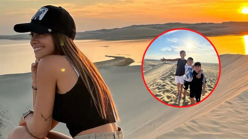 la-excentrica-excursion-de-antonella-roccuzo-y-sus-hijos-por-qatar-1462569