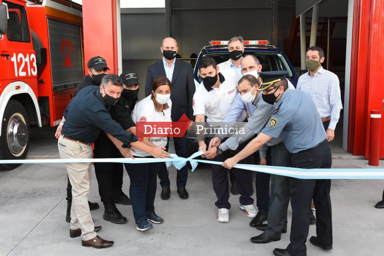 Perotti Castellano inauguraci贸n destacamento Bomberos Voluntarios y 107 脕rea Industrial