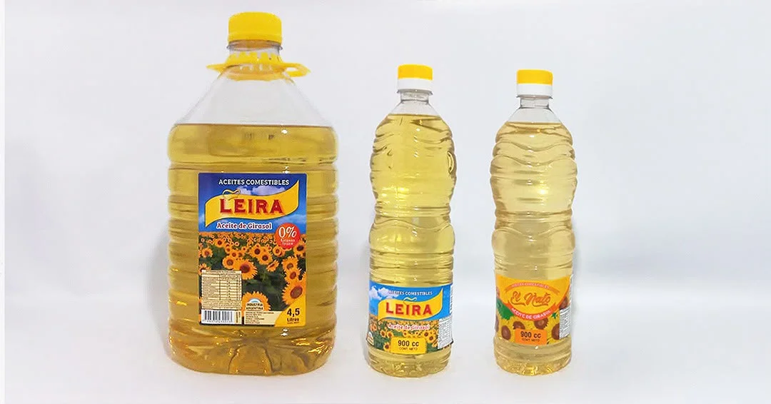 aceites de girasol marca Leira y El Ñato