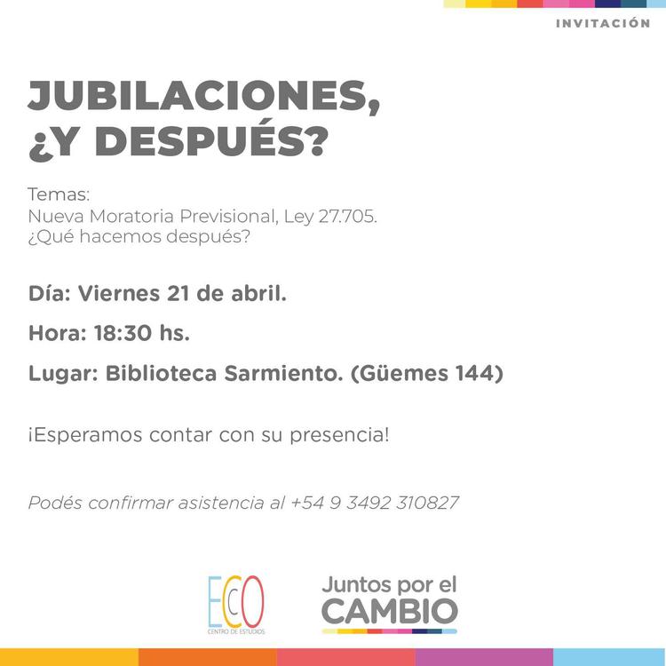 CHARLA NUEVA MORATORIA PREVISIONAL