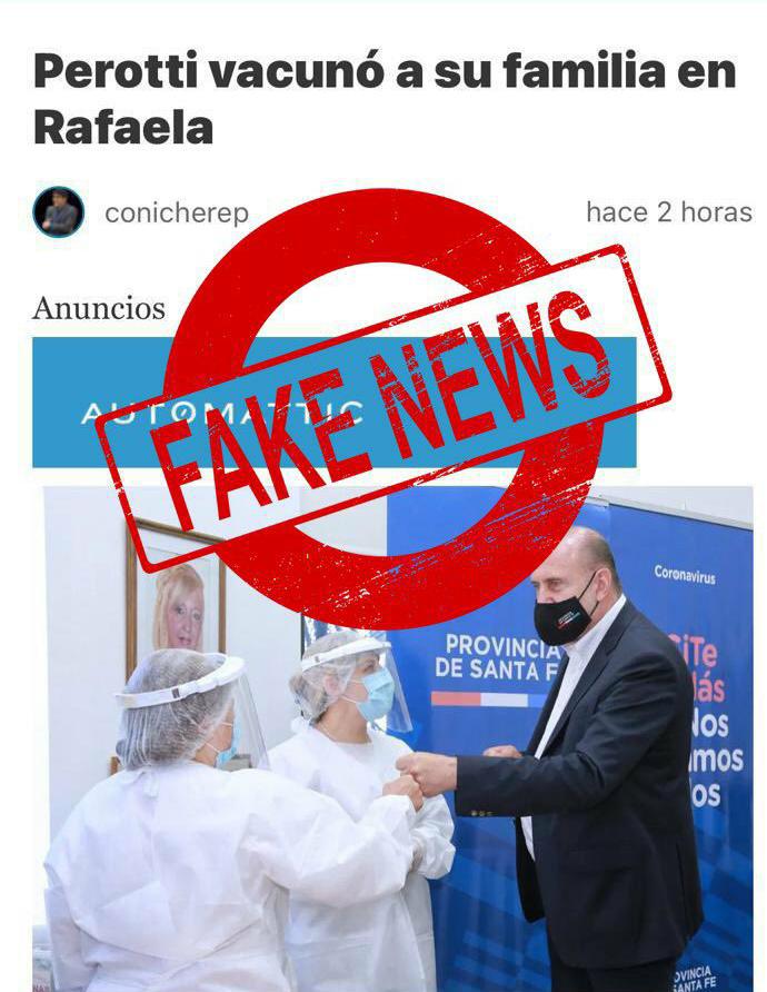 Omar Perotti falsas noticias
