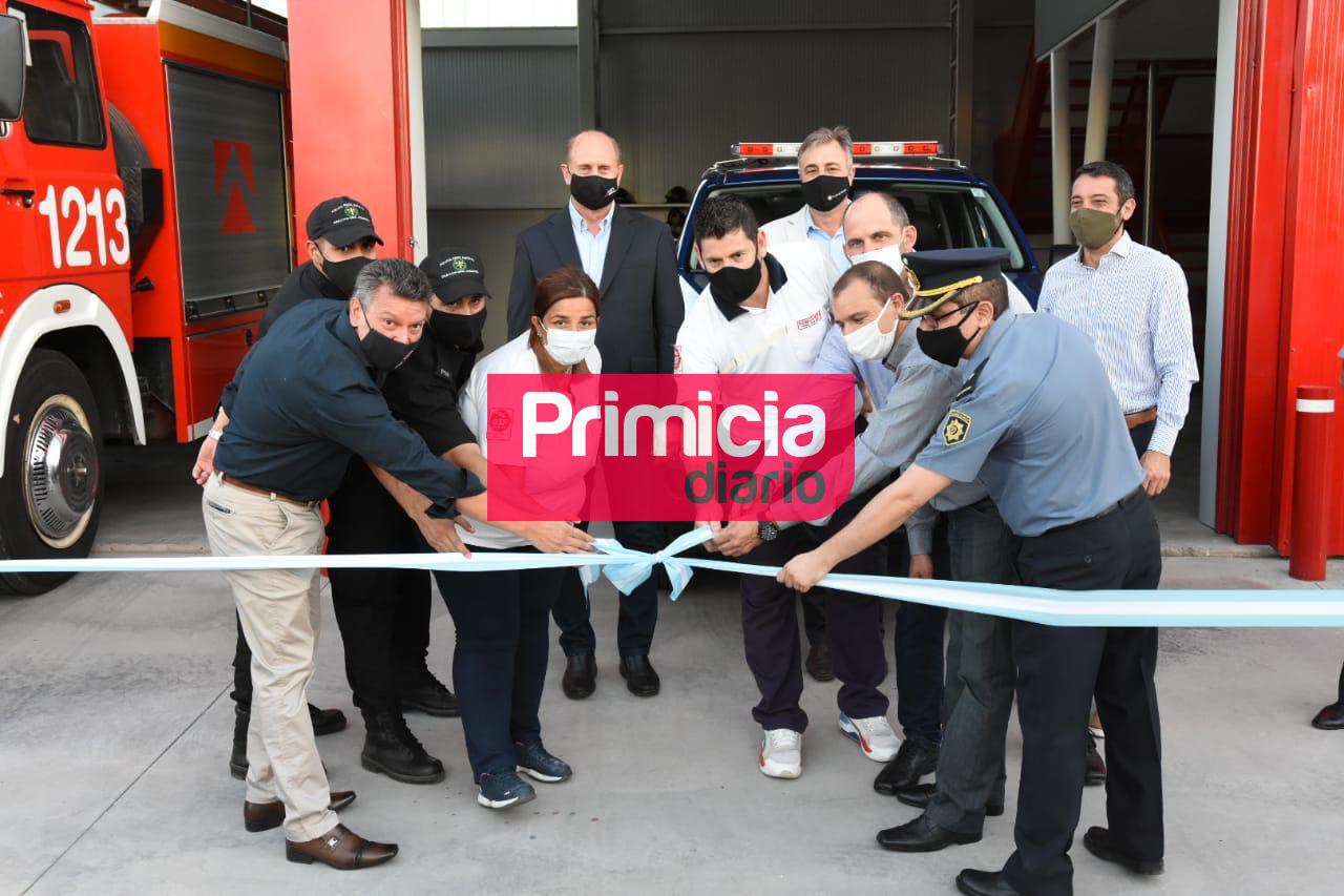 Perotti Castellano inauguración destacamento Bomberos Voluntarios y 107 Área Industrial (1)